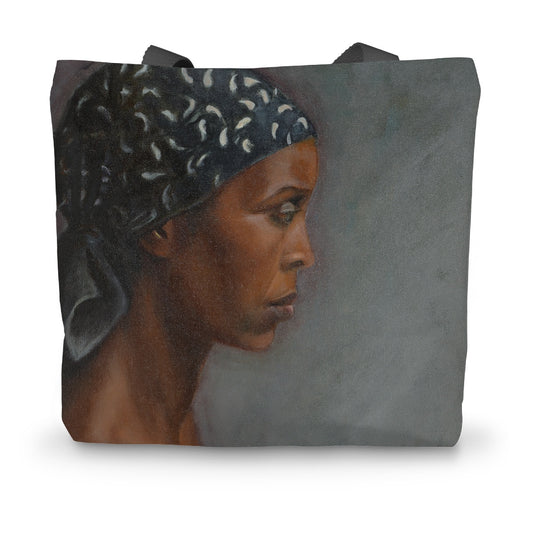 Woman with Kerchief Canvas Tote Bag