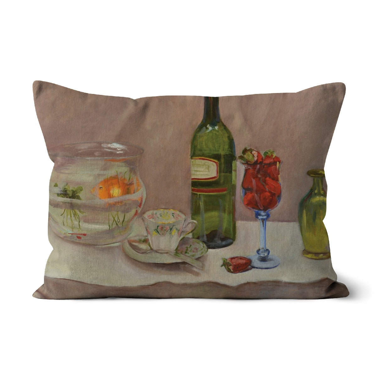 Goldfish Wine and Strawberries - Cushion