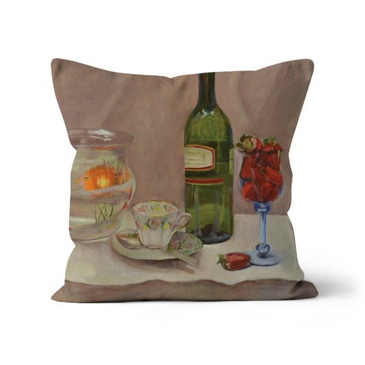 Goldfish Wine and Strawberries - Cushion