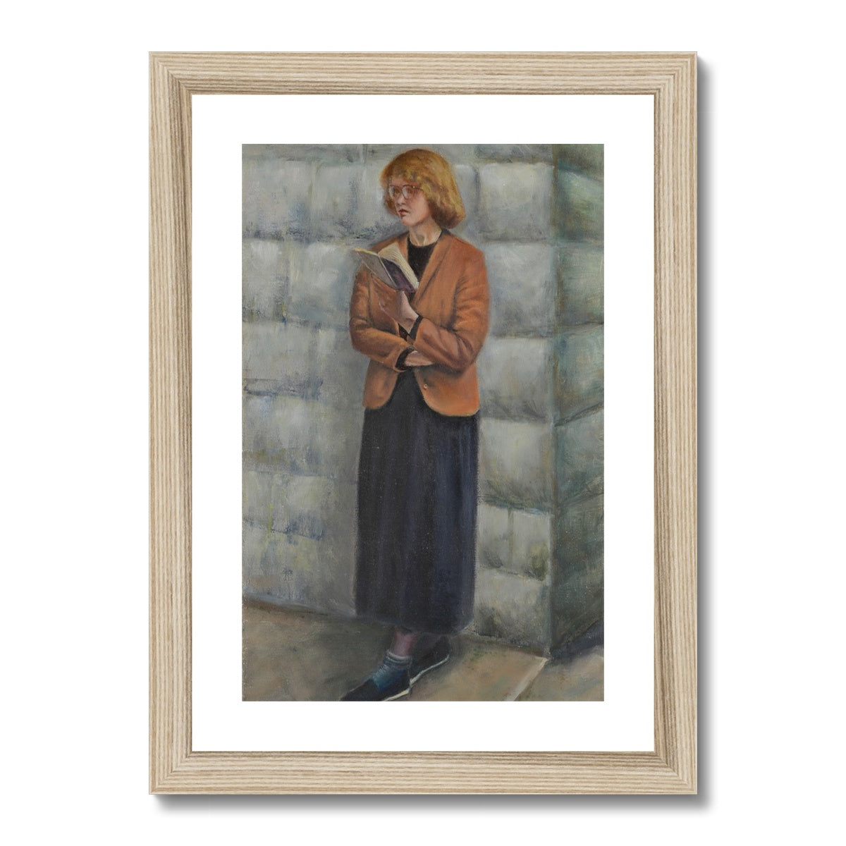 Framed Print - Standing Woman Reading