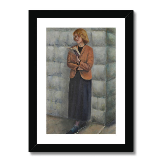 Framed Print - Standing Woman Reading