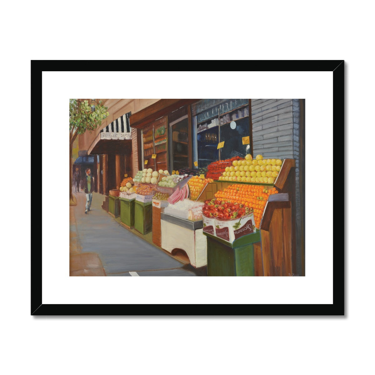 Framed Print - Fruit Stand in Manhattan