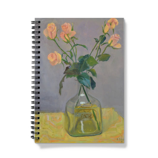 Peach Roses in Patron Bottle - Notebook