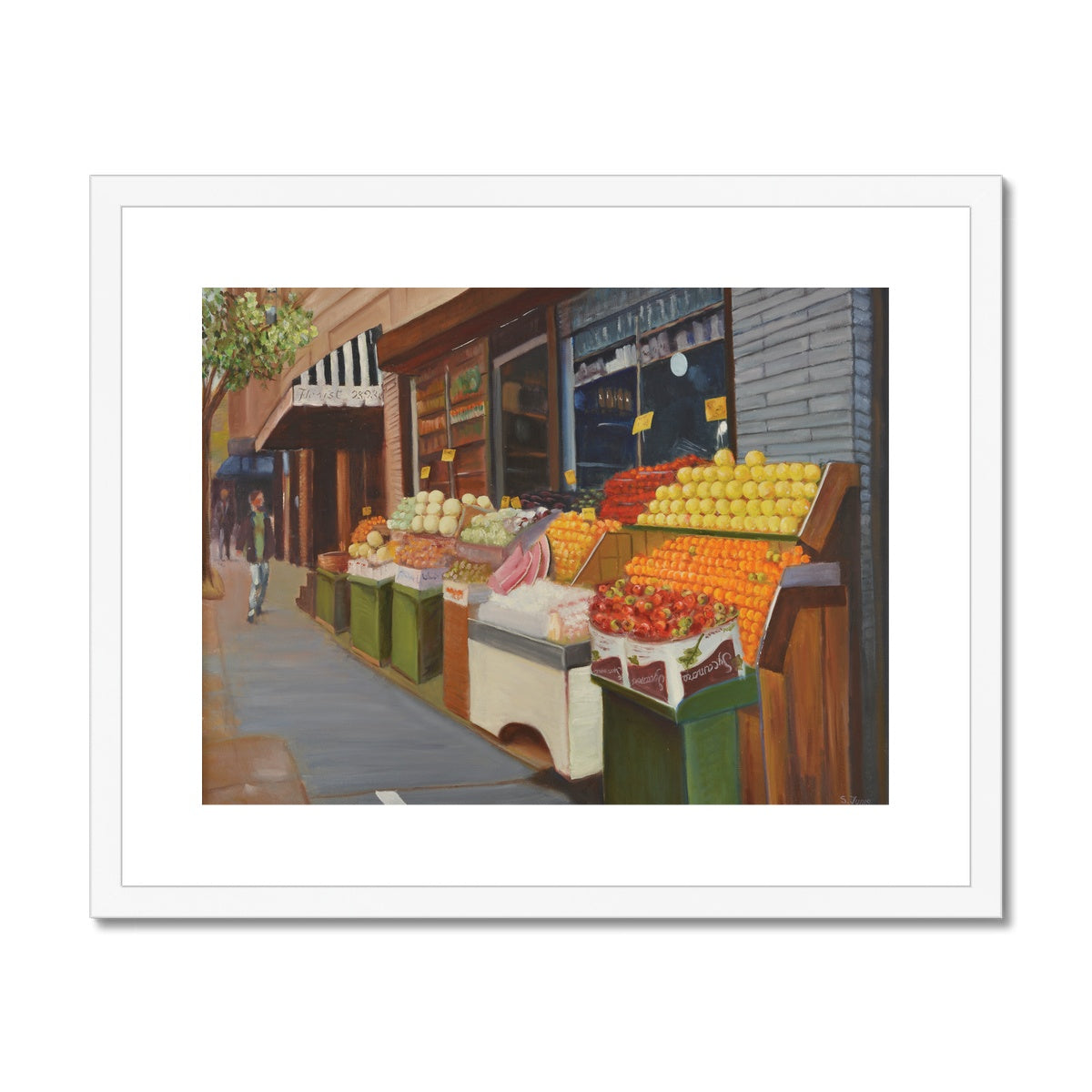 Framed Print - Fruit Stand in Manhattan