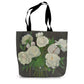 White Peonies in Glass Vase Canvas Tote Bag