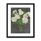 Framed Print - White Peonies in Glass Vase