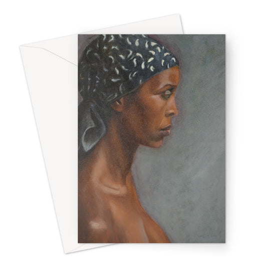 Woman with Kerchief Greeting Card