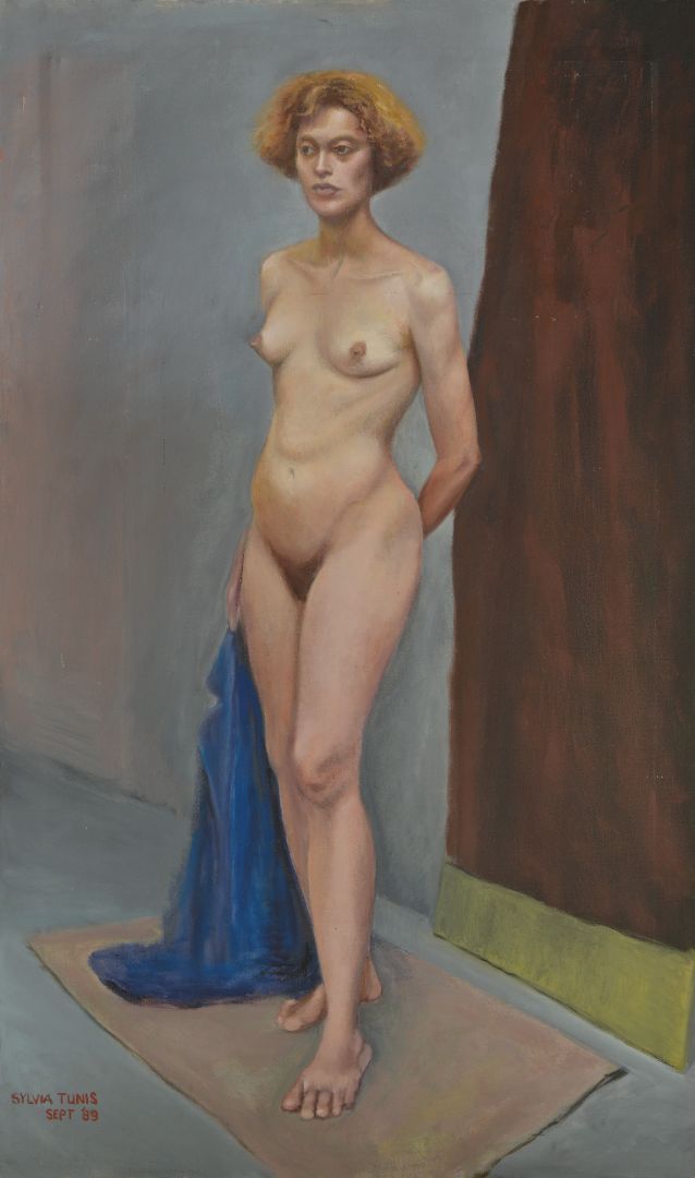 Nude Woman Standing, Oil Painting