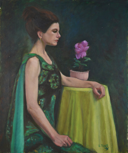 Woman In Emerald, Oil Painting