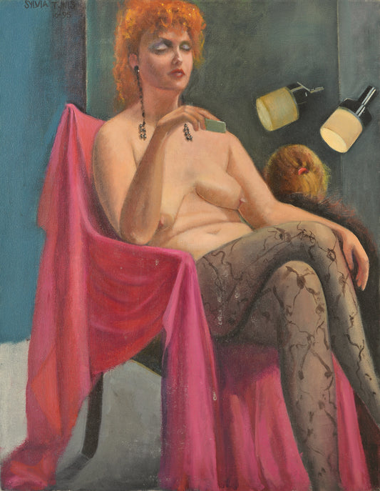 Woman With Dangling Earrings, Oil Painting