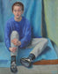 Woman in Running Shoes, Oil Painting