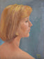 Profile of Blond Woman, Oil Painting