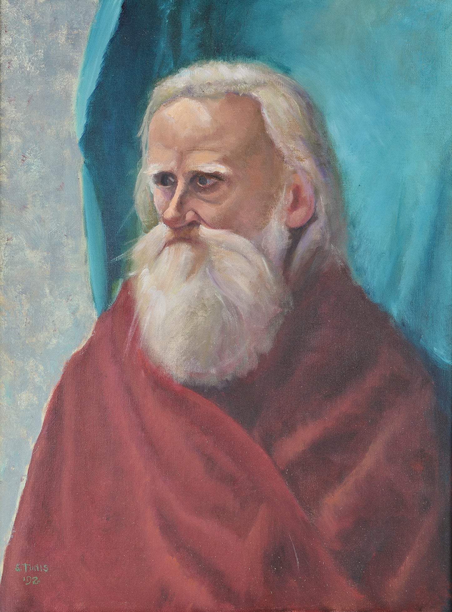 Old Man With Beard, Oil Painting