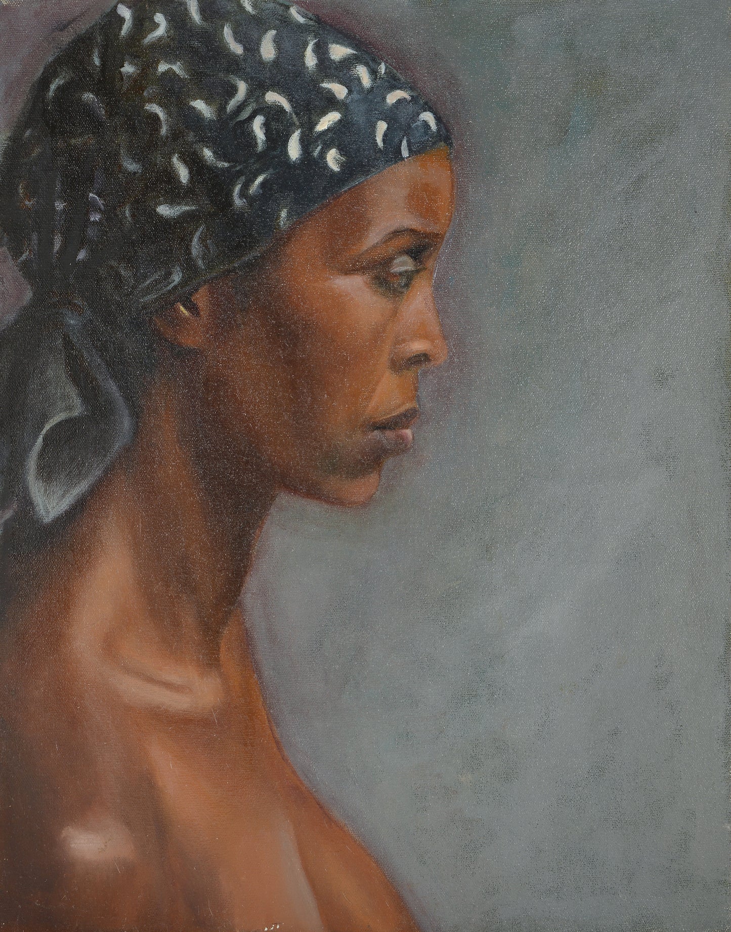 Woman in Kerchief, Oil Painting