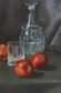 Red Apples and Crystal, Oil Painting