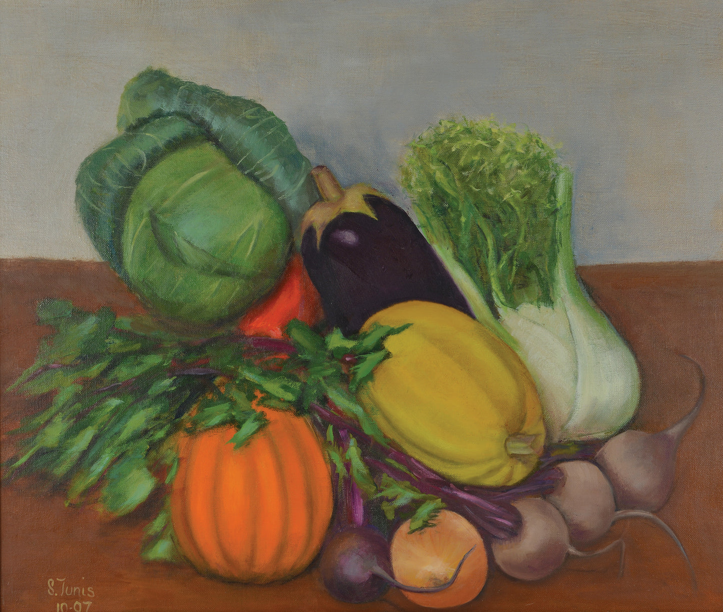 Root Vegetables, Oil Painting