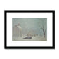 Snowy Day at Churchyard, Framed Art Print